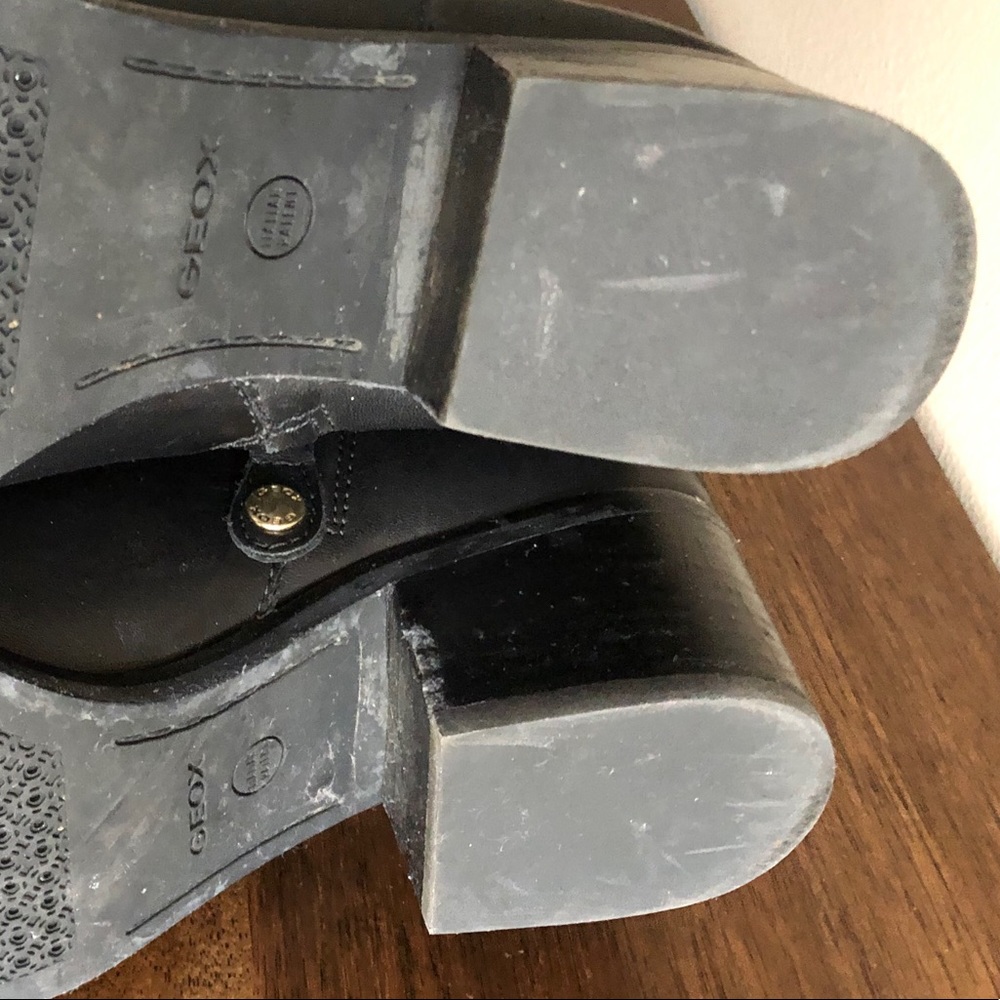 Geox Lia Black Leather Booties - Picture 6 of 10